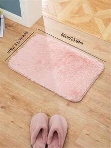 1 pieza Alfombra de lujo suave y esponjosa - Peluda, antideslizante, lavable a máquina, resistente a la decoloración, tacto suave, adecuada para sala de estar, dormitorio, decoración del hogar, decoración de la habitación, alfombra de acento, revestimiento de piso - Rosa Pálido - Ver 24