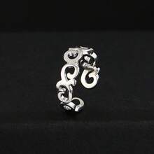 1枚素面铜合金无限符号脚趾戒指，电镀工艺，适合海滩和度假佩戴 - 乾枯玫瑰色 - 查看 10