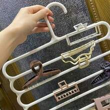Pants Hangers 1  Pack Space Saving Metal Closet Organizer,Clothes Pants Hangers,Anti-Slip Design,Closet Organizers And Storage For Pants Jeans Skirts Scarf Legging - 白色 - 查看 7