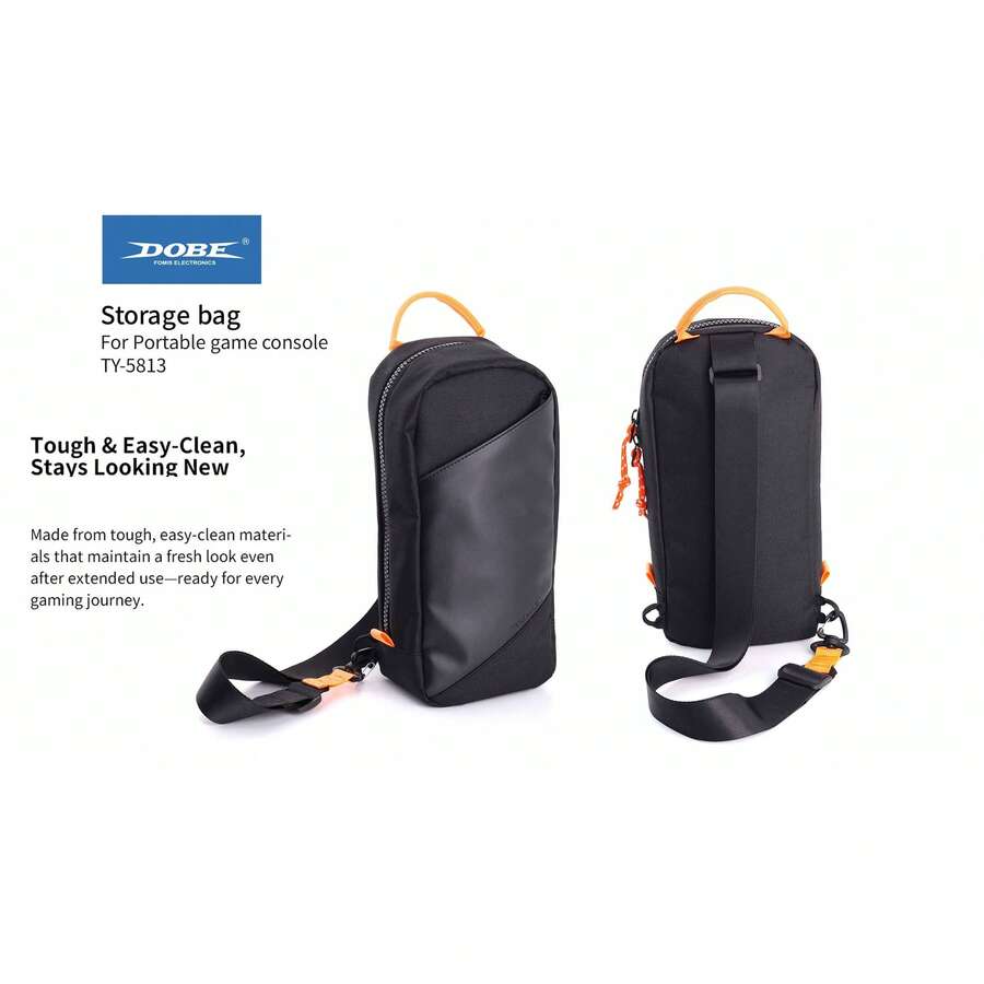 1pc Black PU Material Portable Console Carrying Case, Durable, Waterproof, Compatible With SWITCH/SWITCH2/P5/STEAM DECK/ROG XBX ALLY X - Black - View 1