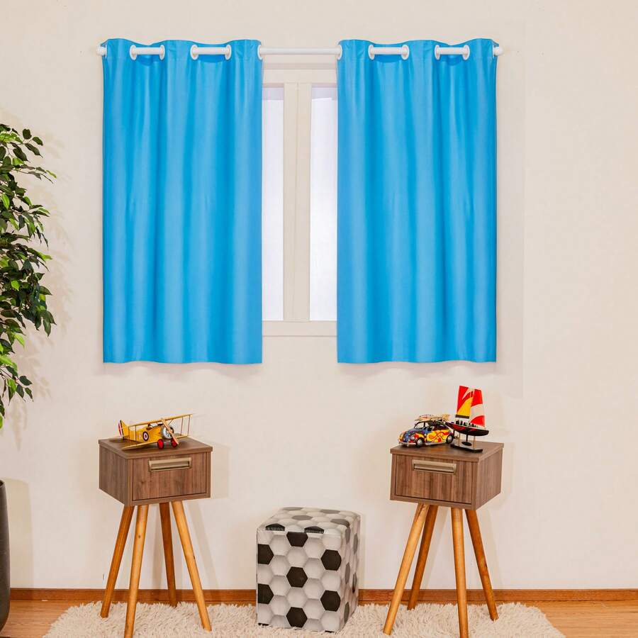 Blackout Curtains & Shades - 藍色 - 查看 1
