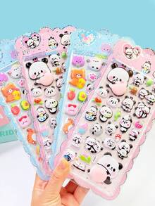 Cute Animal Cartoon 3D Stickers - Light Color Design, Suitable For Smartphone Cases, Laptops, Crafts, Scissors, Diaries, 3D Embossed Stickers, Graffiti Stickers. Some Styles May Have Color Differences And Will Be Randomly Sent. Cartoon 3D Embossed Sticker, Abstract Style, Suitable For Helmet Decoration, Craft Book Making, Car Decoration, Party Decoration - Multicolor - View 5