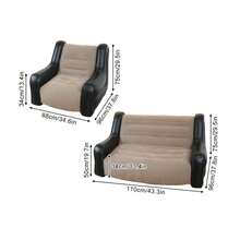 折叠懒人沙发，加厚折叠充气躺椅，紧凑型游戏躺椅，休闲床/睡眠气垫长凳 - 彩色 - 查看 10