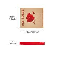 Bokawz Butterfly Heart-Shaped Keycaps, 21-Key Set, Heart-Shaped Replacement Keycaps, Butterfly Pattern, Backlit Butterfly Design, Side-Engraved Backlit Characters - Only Keycap, Not Keyboard - View 11