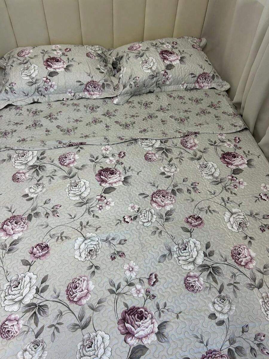 Double-Sided Ultrasonic Boutis Quilt Set (3 Pieces) With Pillowcase - 凡爾賽 - 查看 1
