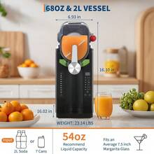 Máquina para Hielos Molidos/Granizados 68 oz (2 Litros) - Elaborador de Granizados para Hogar con Pantalla LED y Autolimpieza, No Necesita Hielo y Función de Reserva con Un Toque, 6 Programas Preestab - SBL-2408A - Ver 2