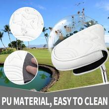 1 Funda de putter de golf compatible con DF3 - Estilo de estrellas blancas puras con putter adaptado de PU y acolchado, cierre magnético, resistente a los arañazos, compatible con accesorios de putter - Multicolor - Ver 5