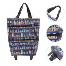 zxxCarrito de Compras Pble con Ruedas Dob B Multifuncional Ligera y Eciosa B de Mandado Portatil para Super Uso Diacarrito plegable con ruedas - como en la foto - Ver 5