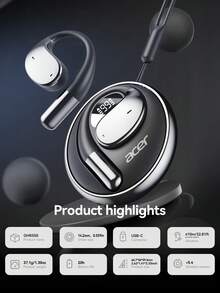 ACER OHR550 Open-Ear OWS Wireless Earbuds Bluetooth 5.4 Comfortable Wear Suitable For Learning, Business, Sports, Running, Fitness Compatible With Phone IOS/Android System - one-size - View 12