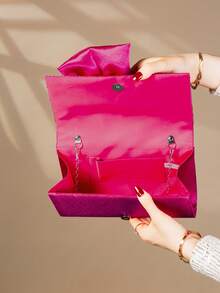 Túi xách cầm tay hình bướm bằng satin, thích hợp cho các buổi dạ hội và những dịp trang trọng. - Màu Hồng Tươi - Xem 6
