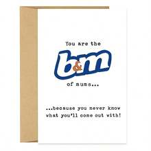1PC Funny B&M Pun Mum Birthday Card (With Envelope) - "You Are The B&M Of Mums" Witty Message, Perfect For Mom/Mother's Day, Playful Greeting Card - Multicolor - View 10