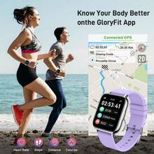 Smart Watch, Fitness Tracker Watch For Men Women, 1.69'' Touch Smartwatch Fitness Watch With Heart Rate Monitor/Pedometer/Sleep Monitor, 25 Sports Waterproof Activity Tracker For Android Molocy Visit The Uaue Store - 紫色 - 查看 3