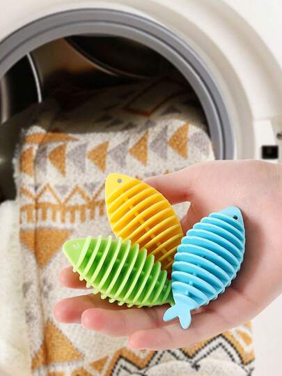 4pcs Cute And Beautiful Small Fish Laundry Balls, Prevent Clothes From Getting Tangled Together, Soft And Not Damaging Clothes, Suitable For Both Home And Travel