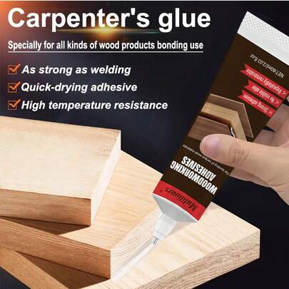 muliliours Wood Glue, Strong Adhesive For Woodworking, Wood Bonding Agent For Solid Wood, Wood Boards, Furniture Repair, Woodworking Adhesive, Suitable For Redwood, Cracked Solid Wood Chairs, Wooden Benches, Wooden Floors, Multi-Purpose Glue For Woodworking