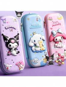 1个3D EVA硬壳铅笔盒，大容量防水文具收纳盒，可爱学习用品整理袋 - 彩色 - 查看 3