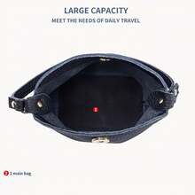 [Bolso de hombro con cadena] Bolso de cubo para mujer - Mini bolso de hombro con cadena, bolso con múltiples compartimentos para monedas y lápiz labial, bolso casual de uso diario para dinero y tarjetas, tamaño pequeño (no lavable) - Rojo - Ver 10
