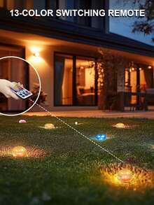 Luz LED sumergible mini con control remoto, vela de té pequeña sumergible, luz decorativa a prueba de agua RGB multicolor sin llama, a batería, para decoración de florero, piscina, estanque - Multicolor - Ver 6