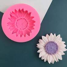 1pc Sunflower Silicone Mold, Suitable For Chocolate, Mousse, Candle, Plaster Crafts - A - View 2