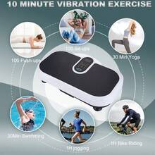 Vibration Board, 200 Vibration Levels, 5 Automatic Training Programs, Muscle Vibration Board With Remote Control And Resistance Band. Home Fitness Equipment, Won't Disturb Neighbors. - Hồng - Xem 5