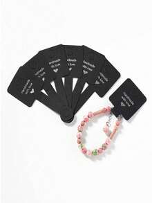 10/50/100pcs Jewelry Display Cards, Bracelet & Ring Storage Cards, Adhesive Stickers - Multicolor - View 11