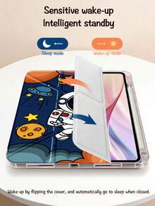 Ayotu 卡通宇航员iPad保护套，Y型支架翻盖保护套，兼容iPad A16、iPad Pro 13/12.9/11、iPad Air 11/13、iPad Mini、iPad Air 11英寸保护套、Kindle（第11代，2024年发布）、三星Galaxy Tab A9，个性化礼物，情人节礼物 - 彩色 - 查看 6