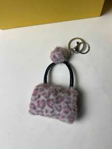 1 mặt dây chuyền in hình báo, móc khóa túi xách, móc khóa hình hoạt hình dễ thương, dành cho học sinh, móc khóa xe hơi, móc khóa hình quả cầu bông. - Nhiều màu - Xem 15