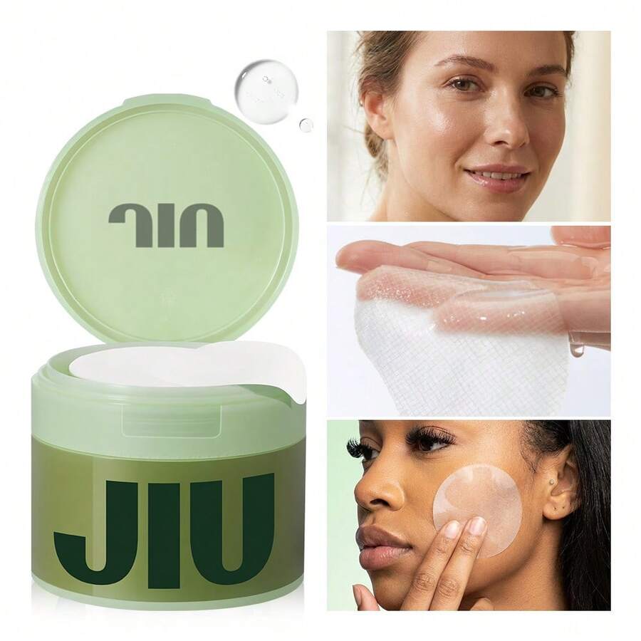 Lakerain 面部爽肤化妆棉，保湿亮肤 - 白色 - 查看 1