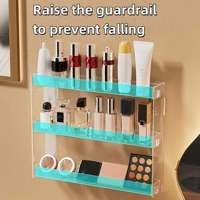 رف عائم بدون ثقوب، رف توابل للمطبخ، رف عرض مستحضرات التجميل للحمام، مناسب لتخزين الأدوية والزيوت الأساسية والتماثيل والألعاب والنظارات وطلاء الأظافر وغيرها من العناصر، يوفر المساحة، لوازم العودة إلى المدرسة، الرفوف العائمة