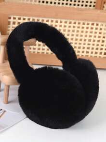 1pc Unisex Foldable Plush Ear Warmers, Cute Furry Winter Ear Muffs, Halloween & Christmas Gift, Freeze-Proof Ear Covers, Ear Protection For Outdoor Activities In Winter - Multicolor - View 19