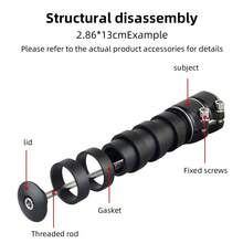 1pc Mountain Bike Aluminum Alloy Riser Stem, Headset Extender, Universal Bicycle Accessory - Black - View 5