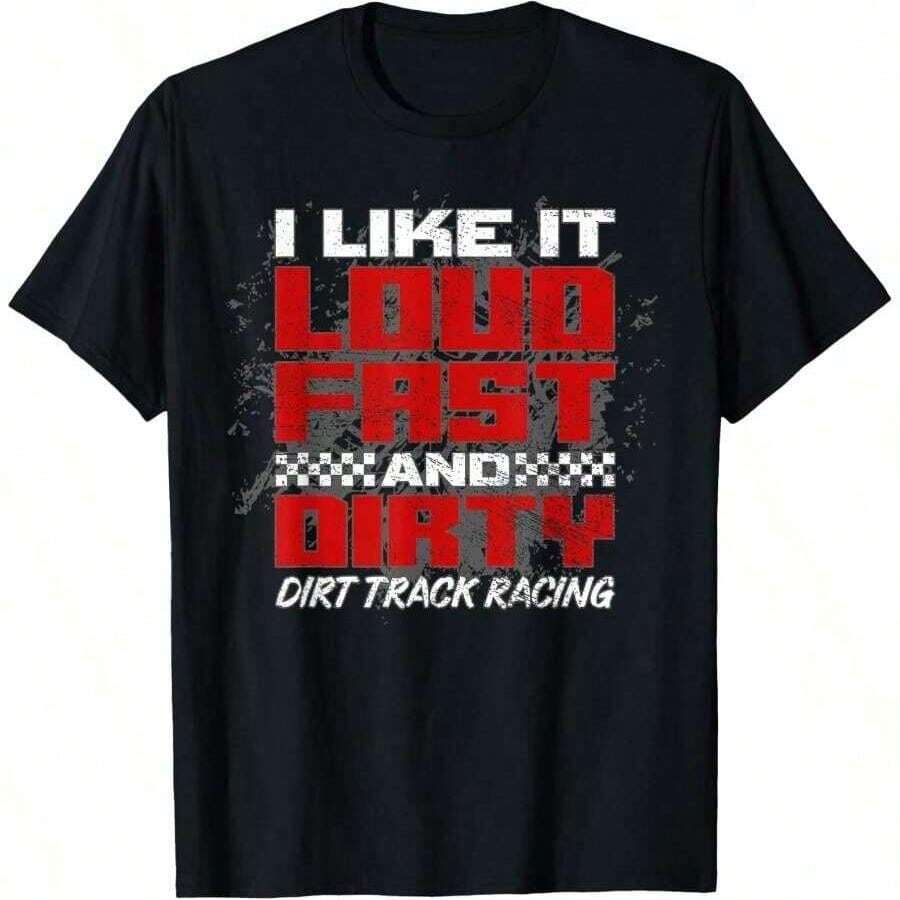 Sprint Car Dirt Track Racing T-Shirt - Black - View 1