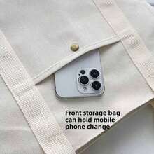 NYAYEO 1pc Personalized Tote Bag, Shoulder Bag, Casual Shopping Bag, Suitable Work, Travel, Multipurpose, Lightweight, Practical, Anniversary,, Vacation, Suitable Outdoor/Commute/Travel/School/Outing/Sports/Shopping/Daily Use SLV1 - 彩色 - 查看 7