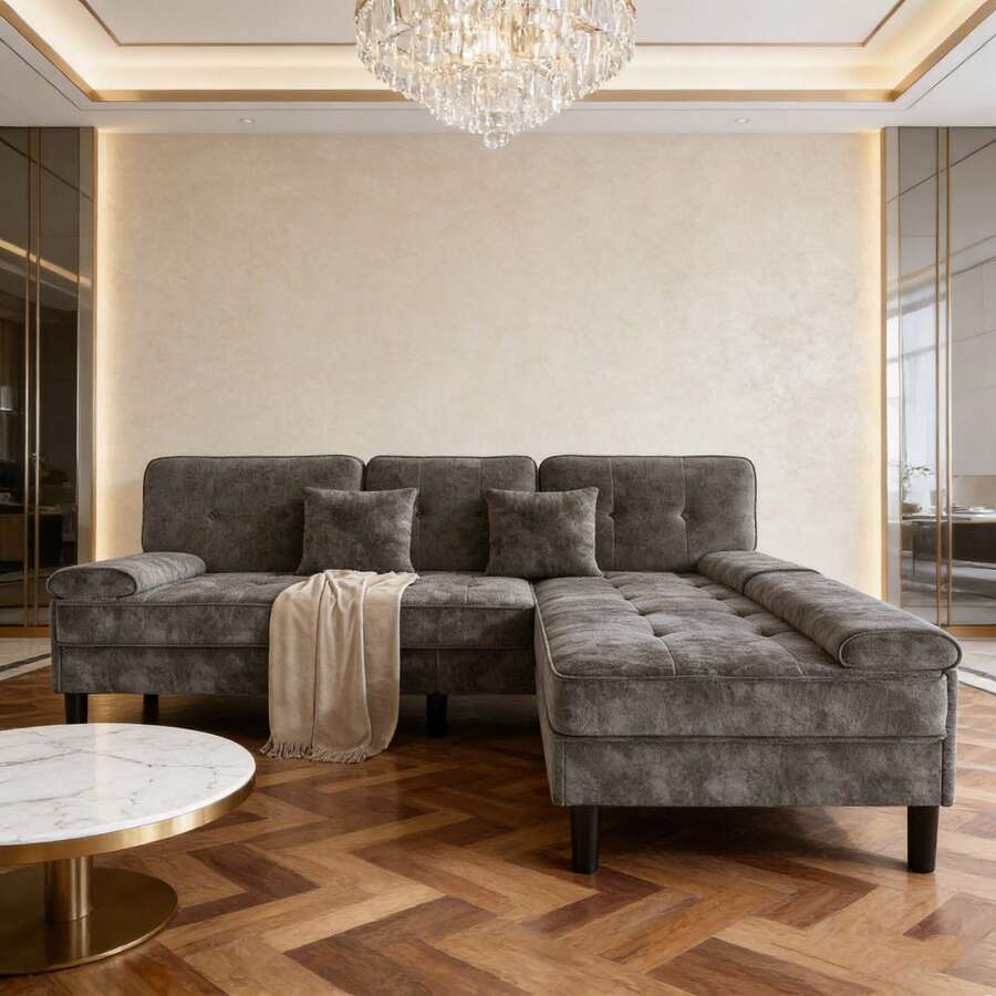 Sofas & Couches - 復古灰 + 泡沫 + 泡沫 + 三座 - 查看 1