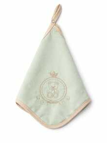 Maribaby Linens Saída Maternidade Bebê Menino Heitor 04 Peças Brasão Ursinho Bordado - Caqui - Visão 5