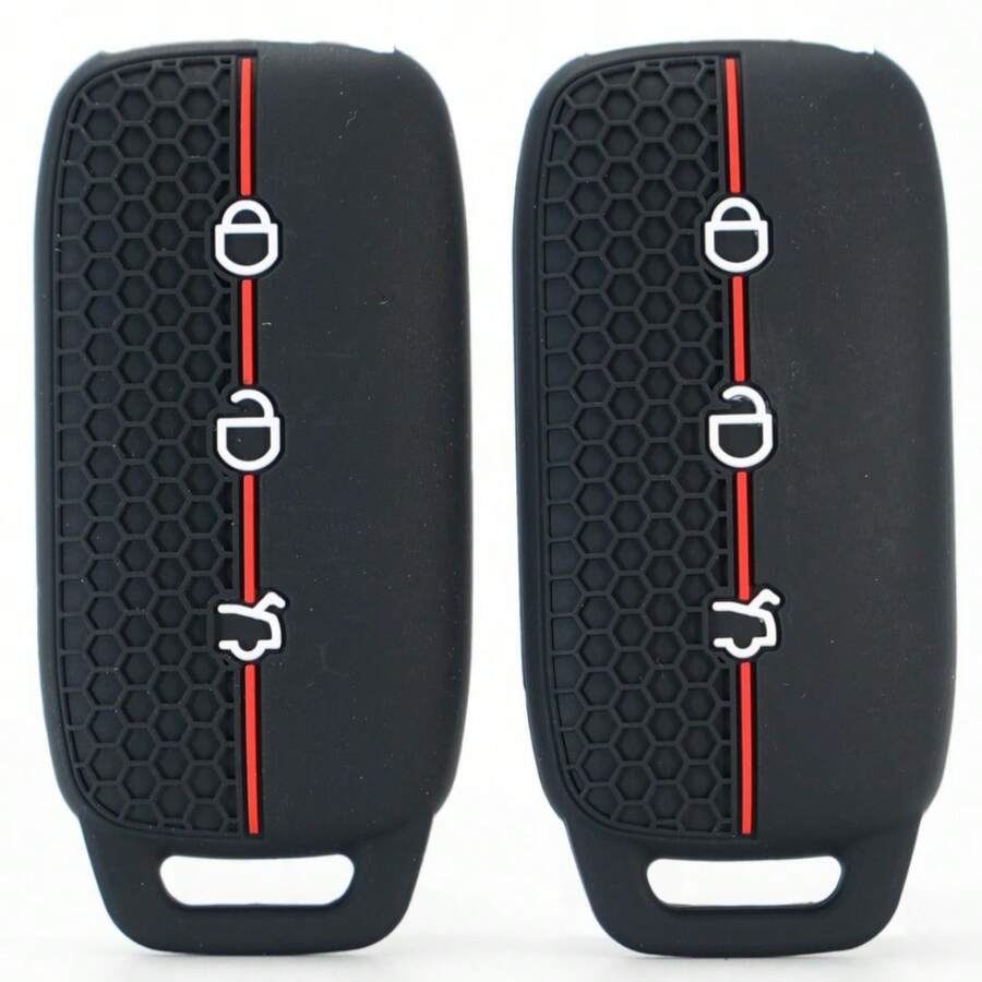 High Quality Silicone Remote Key Cover For Geely Galaxy L7 2023, L6, MAX 1.5T, Plus, AIR, PRO | Premium Protective Key Cap Fob Holder | Anti-Scratch Shockproof Wear-Resistant Dustproof | Soft Flexible Material - black - View 1