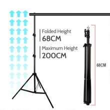 Adjustable Photography Background Support Stand Photo Backdrop Crossbar Kit 2*3m - Black - View 4