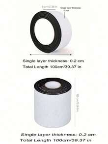 100厘米/卷 防滑隔音鞋底垫，高跟鞋降噪垫，自粘鞋洞修补工具配件 - 黑色 - 查看 4