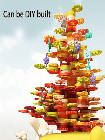 35片/70片仙人掌压花积木拼装玩具，亲子互动DIY益智玩具，适合3-12岁男孩女孩，礼品装（配件款式和颜色随机）