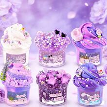 6 Pack Slimes, Pink Slime Kids, Cloud Slime Kit For Girls Ages 8-12, Toys For Girls And Boys, For Kids Slime Set Party Kit Valentine's Day Gifts, 4 5 6 7 8 9 10 Year Old Girl Birthday Gift Cute Stuff - 彩色 - 查看 3