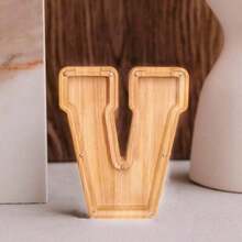 English Alphabet Letter Piggy Bank,Large-Capacity Transparent Wooden Alphabet Piggy Bank,Personalized Coin Savings Box, Name DIY Creative Purchase Combination. - Letter R - View 6