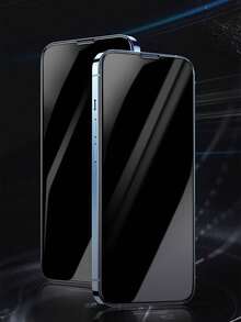 4pcs Anti-Spy Tempered Glass Screen Protector Compatible With Apple 11/12/13/14/15/16/17 Pro Max, Anti-Scratch, Anti-Peeping - Black - View 6