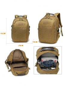 Mochila Táctica Funcional con Reflejante y Usb, Mochila para Senderismo al aire libre, Campin, Ciclismo - Verde militar - Ver 4