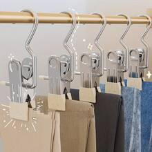 10pcs Stainless Steel Non-Slip Clothes Clips With Hooks - Multipurpose Hanger For Drying Pants, Hats, Socks And Skirts, Metal Clips, Suitable For Retail And Home Use, Clothing Rack - Multicolor - View 3