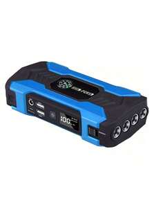 1pc Portable Multifunctional Car Battery Charger, Available In Red Or Upgraded Blue, Super Strong Car Jump Starter, Emergency LED Light, Escape Safety Hammer, Compass, Multifunction Charger, Best Companion For Emergency Situations! - Multicolor - View 12