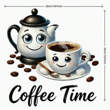 1/2/3/5 片装复古咖啡杯图案墙贴，PVC 自粘材质，适用于厨房和餐厅墙面装饰，美化客厅背景墙 - 彩色 - 查看 15