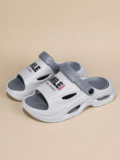 男士休闲镂空凉鞋，夏季时尚户外防滑舒适拖鞋，软底大码沙滩拖鞋