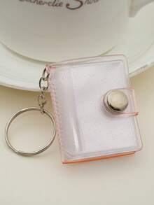 1/3pcs-Mini Bright White Photo Album Keychains, 16-Slot 1-Inch Pocket-Style ID Photo Album, Simple And Elegant Portable Student Photo Album, Celebrity Photo Album - Multicolor - View 11