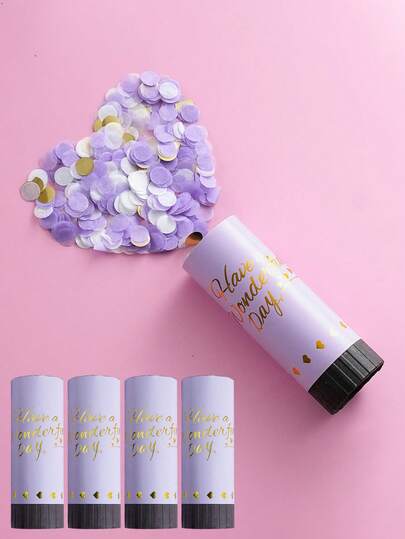 Wedding And Party Colorful Confetti Hand-Twisted Popper, Suitable For Weddings, Birthdays, Graduation Ceremonies, Anniversaries, New Year And Christmas, New Year Decorations, Valentine's Day Decorations (Do Not Aim The Launcher At People Or Objects)