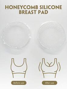 硅胶乳垫，内置哺乳垫，加厚硅胶乳垫，透明隐形蜂窝乳垫 - 彩色 - 查看 3