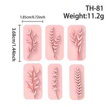 Minimalist Botanical Leaf & Branch Polymer Clay Mold Set For Handmade Earrings & Pendants - TH81 - View 11